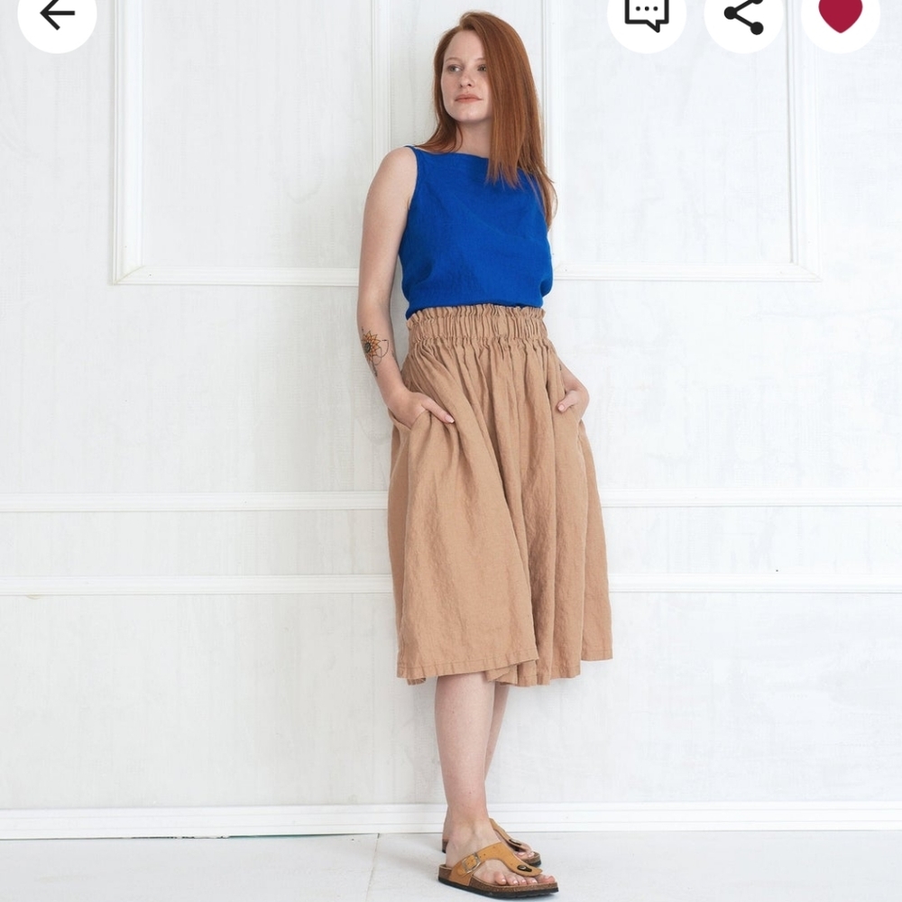 Brand new linenfairytails linen midi skirt